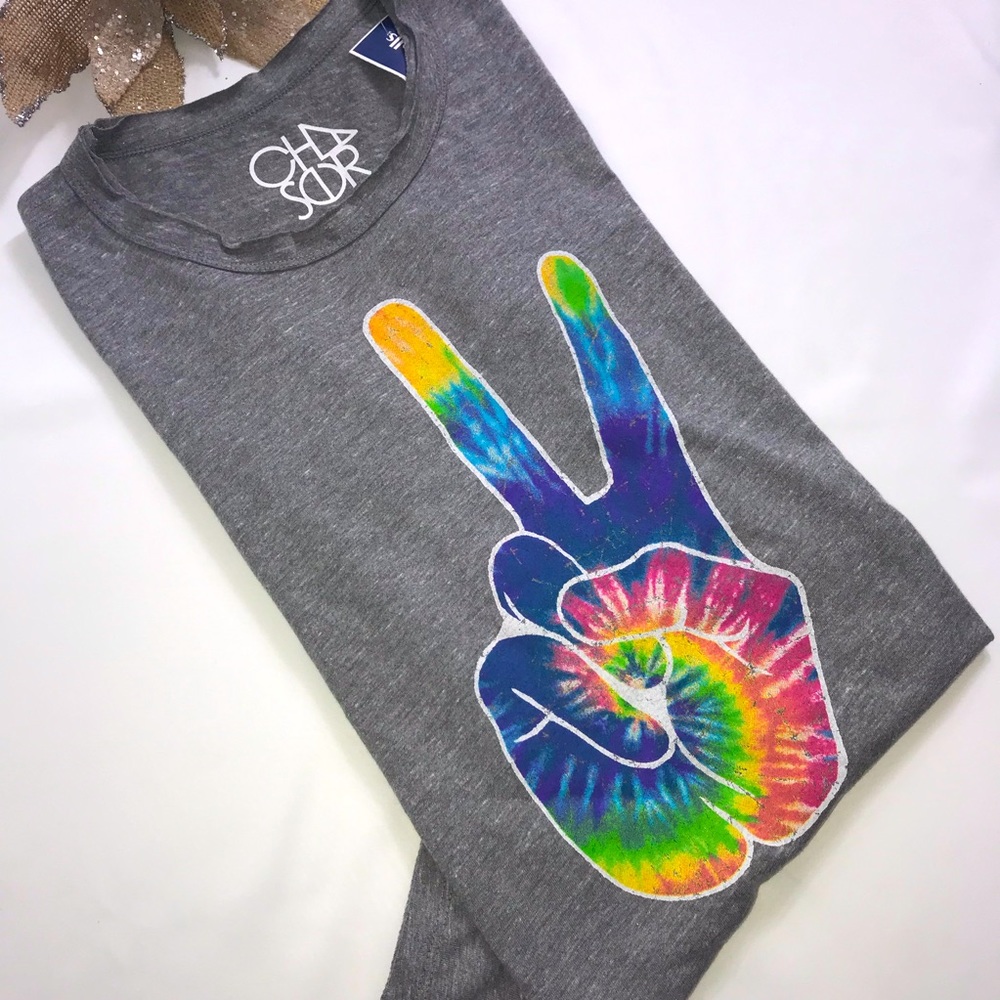 Chaser Peace Graphic Tie Dye Short Sleeve T-Shirt